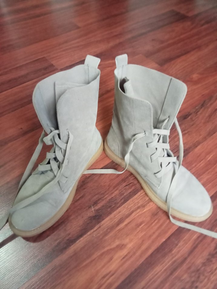 Bej Gri Kadın Süet  Bot - Görsel 5