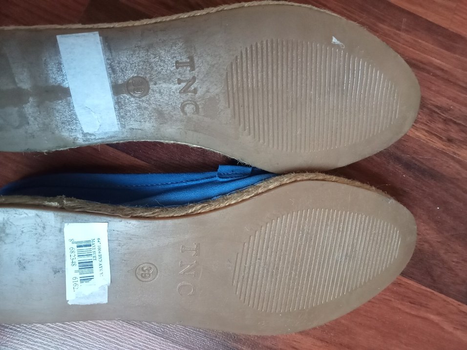 Mavi Süet Püsküllü Dolgu Topuklu Espadril - Görsel 3