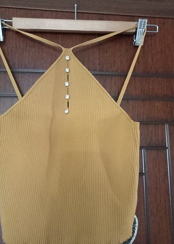 Diğer taşlı Bej Strappy Bohem Kadın Atlet