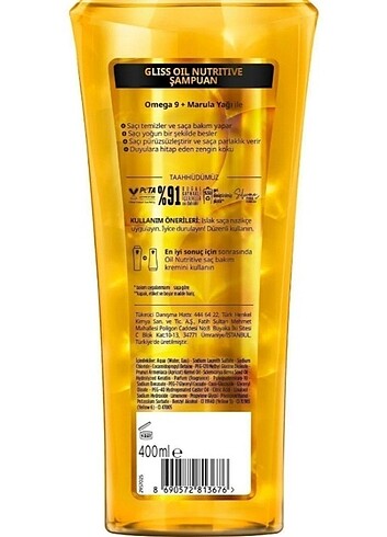 Schwarzkopf Gliss oil nutritive şampuan