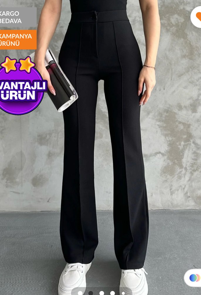 Yüksek bel palazzo pantolon - Görsel 2