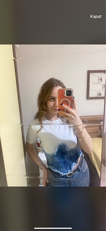 Diğer Beyaz denim tişört