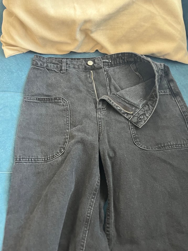 Gri Bol Kesim Kadın Jean - Görsel 3