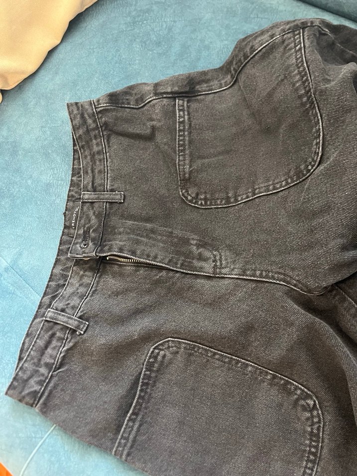 Gri Bol Kesim Kadın Jean - Görsel 4