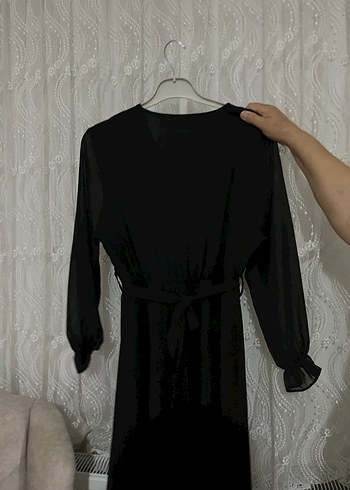 Siyah Uzun Salaş Kadın Elbise - Görsel 4