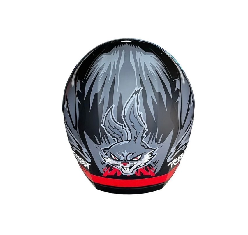 Siyah Desenli Motosiklet Kaskı - Görsel 4