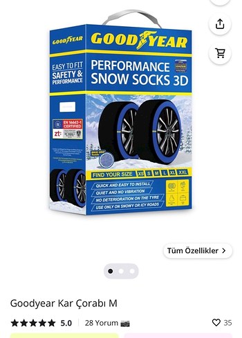 Goodyear Kar Çorabı Large - Görsel 2