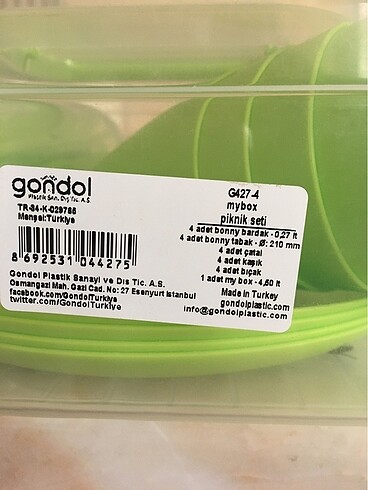Tupperware Piknik seti