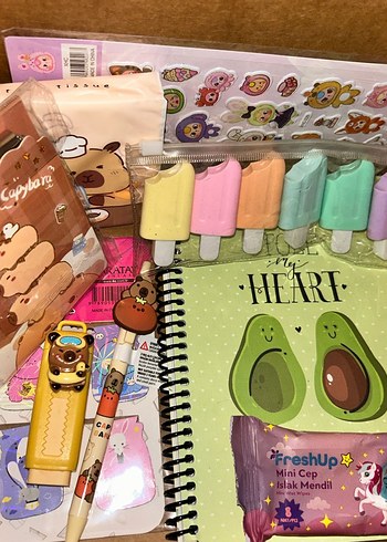 Kahverengi Sevimli Kırtasiye Seti - Görsel 3