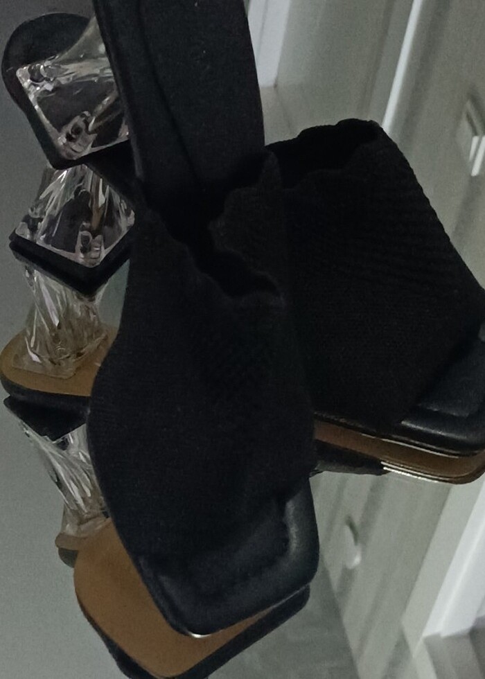 Sıfır yüksek topuk terlik - Görsel 2