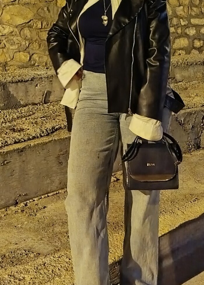 Yüksek bek kot jean - Görsel 4