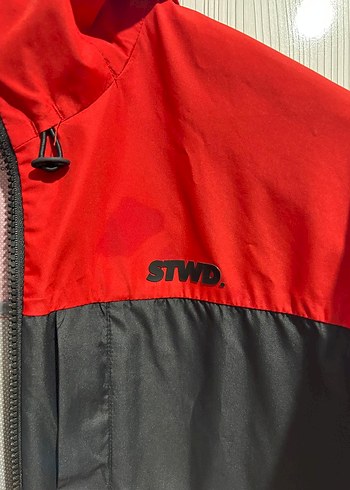 Kırmızı Siyah Fermuarlı Erkek Rüzgarlık - Görsel 6