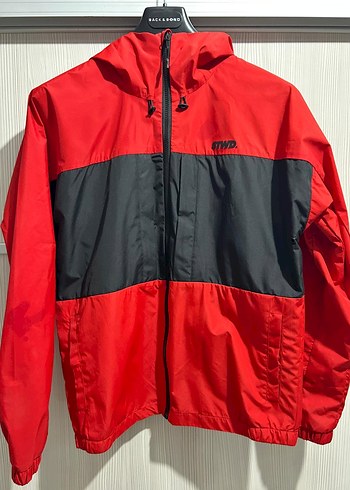 Kırmızı Siyah Fermuarlı Erkek Rüzgarlık - Görsel 5