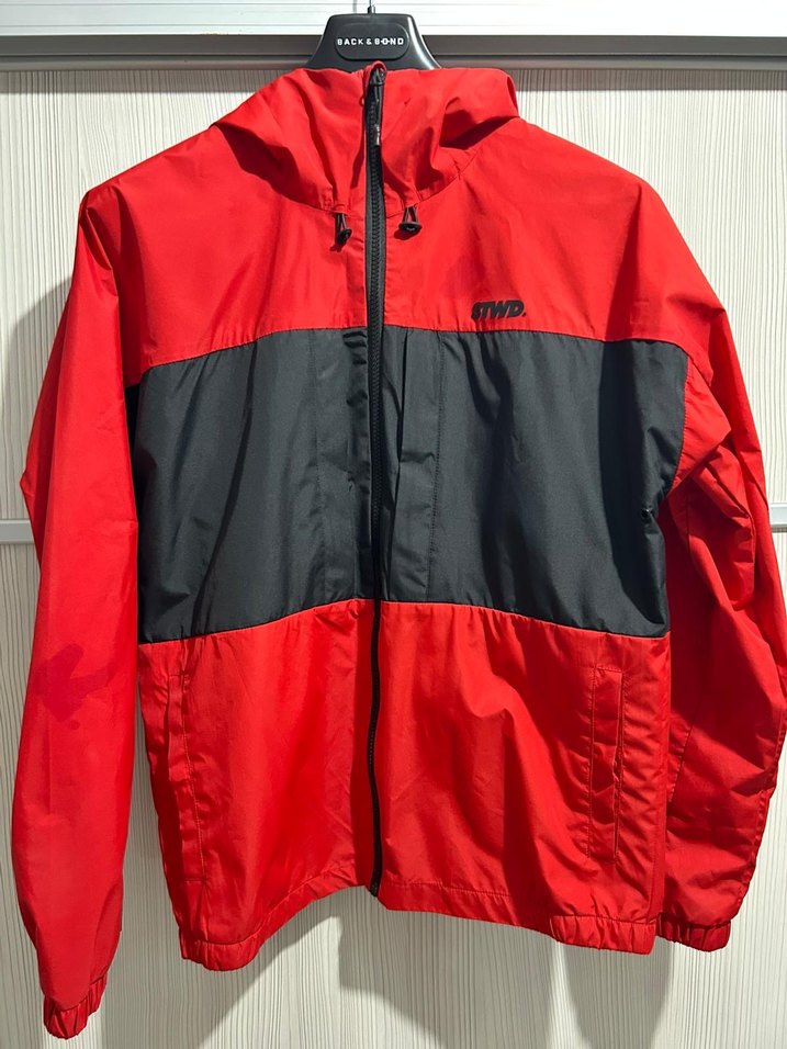 Kırmızı Siyah Fermuarlı Erkek Rüzgarlık - Görsel 5