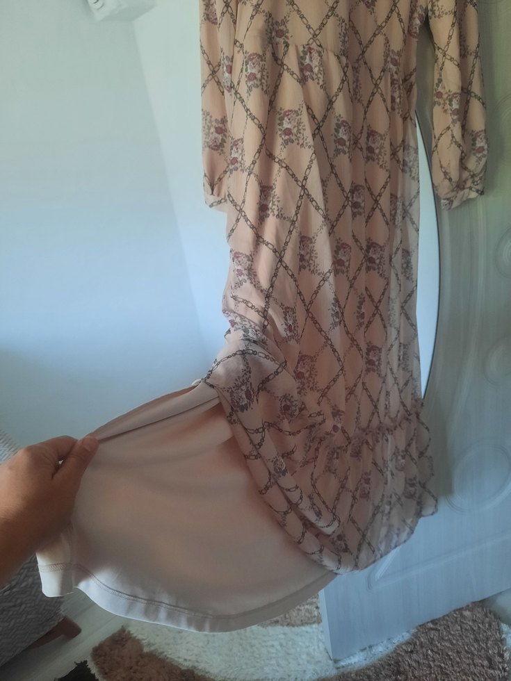 Diger Bej Bohem Uzun Elbise - Görsel 2