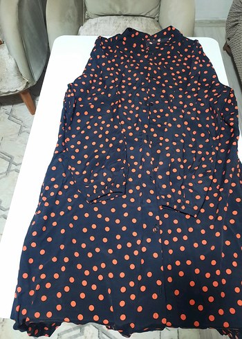 Turuncu Puantiyeli Uzun Kollu Rahat Takımı - Görsel 4