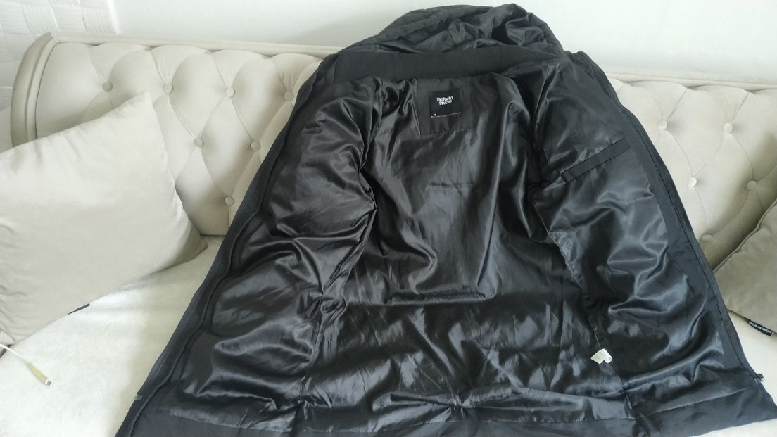 Fermuarlı Siyah Uzun Kadın Kışlık Mont - Görsel 4