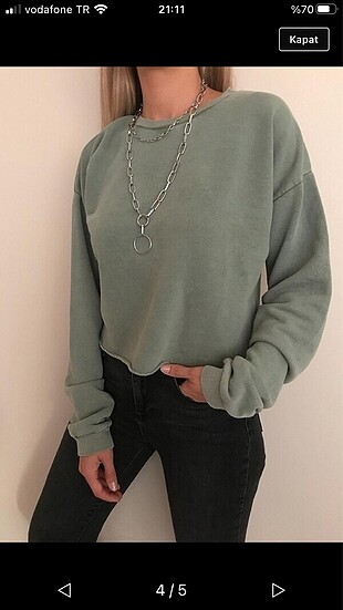 sıfır crop top sweatshirt