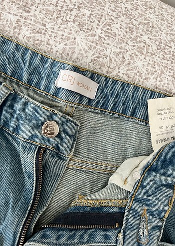 36 Beden mavi Renk Mavi Rahat Kesim Baggy Pantolon