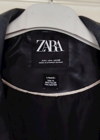 Zara Siyah Deri Biker Ceket - Görsel 5