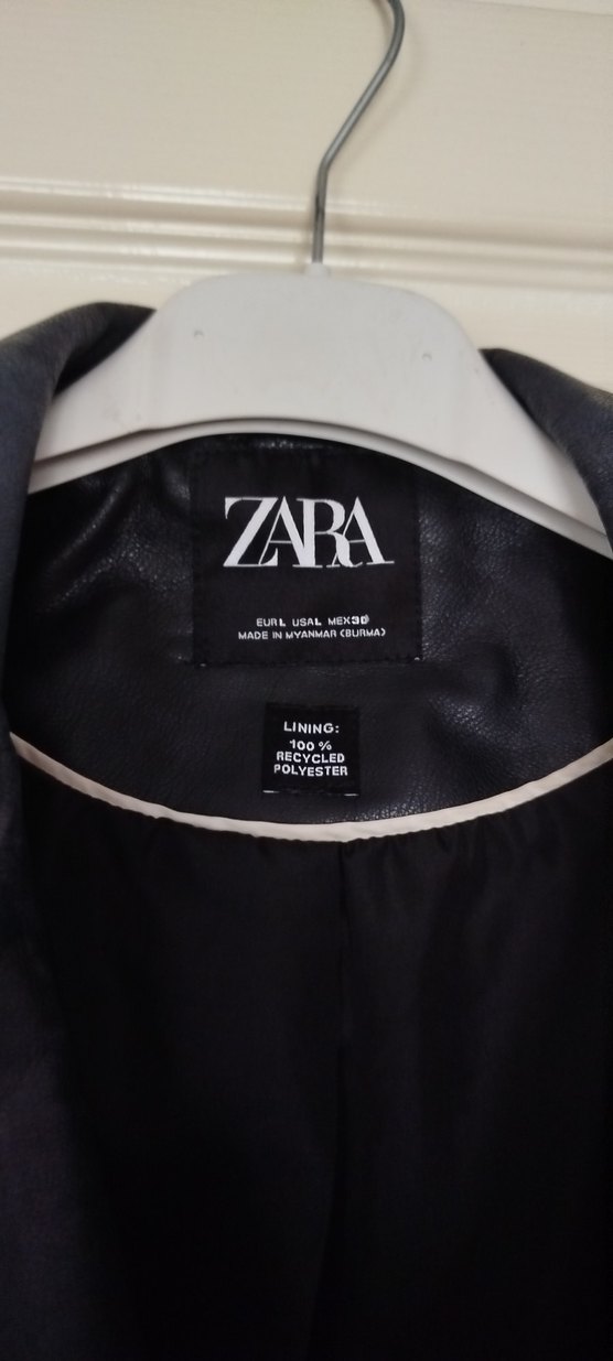 Zara Siyah Deri Biker Ceket - Görsel 5