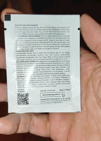 Anyong Enzim Peeling Tozu ve Solusyonu - Görsel 5