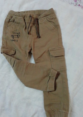 LC Waikiki Erkek Çocuk Kahverengi keten Bol Kesim Pantolon
