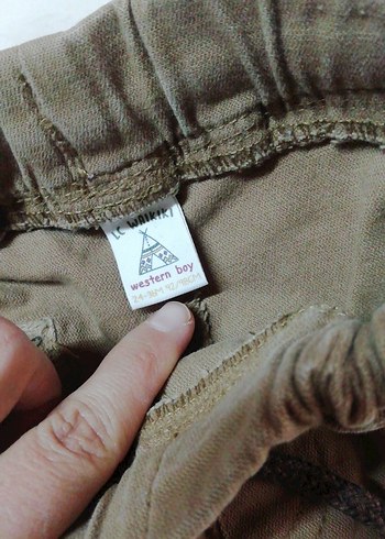 24-36 Ay Beden Erkek Çocuk Kahverengi keten Bol Kesim Pantolon