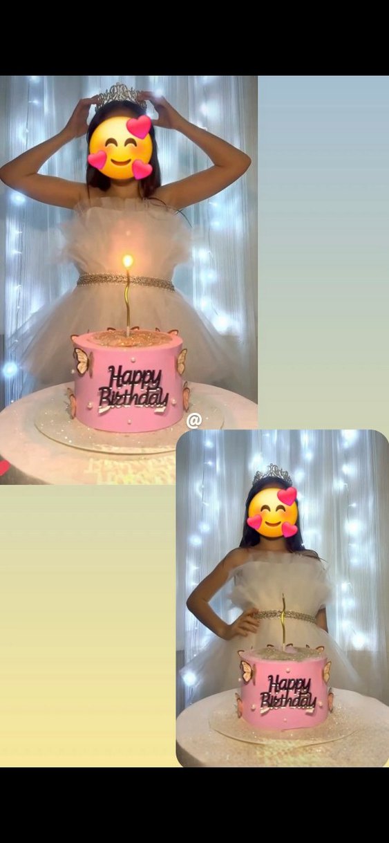 Pembe Prenses Maket Doğum Günü Pastası ve Prenses Taç - Görsel 2