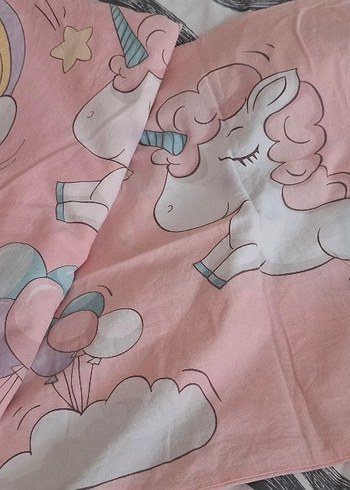 Nevresim takimi Battaniye Lastikli pembe Çarşaf ve Müzik Kutusu - Görsel 3