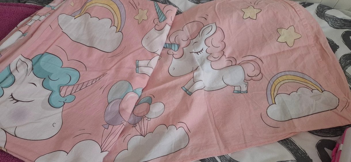 Nevresim takimi Battaniye Lastikli pembe Çarşaf ve Müzik Kutusu - Görsel 3