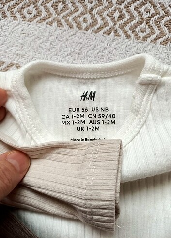 H&M Ribanalı body 3'lü H&M