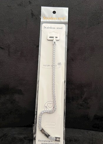 Diger Zincir Detaylı Beyaz Kadın Bileklik