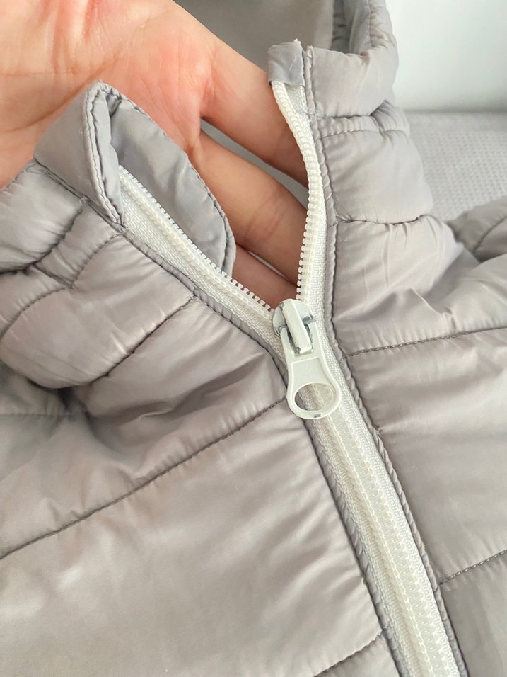 Gri Bebek Erkek Kapüşonlu Kürklü Mont - Görsel 3