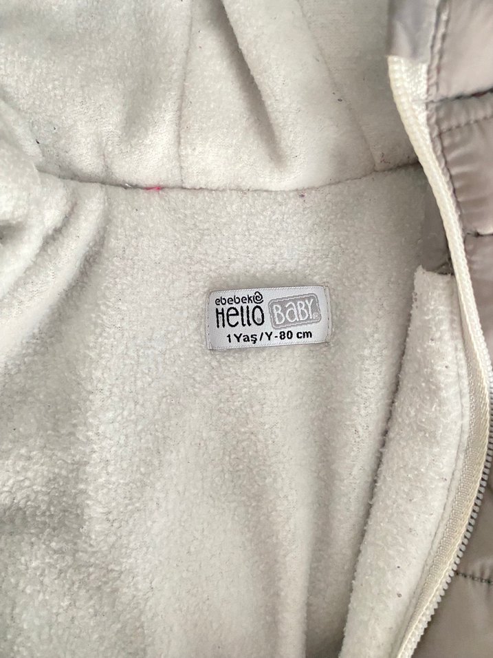 Gri Bebek Erkek Kapüşonlu Kürklü Mont - Görsel 2