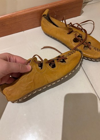 Deri ayakkabı babet gerçek - Görsel 2