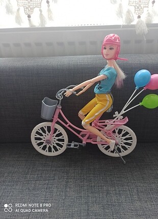 Barbie Bisikletli barbi bebek