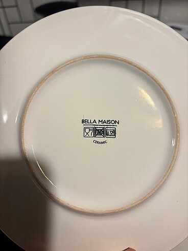  Beden beyaz Renk 4 lü tabak bella masion marka