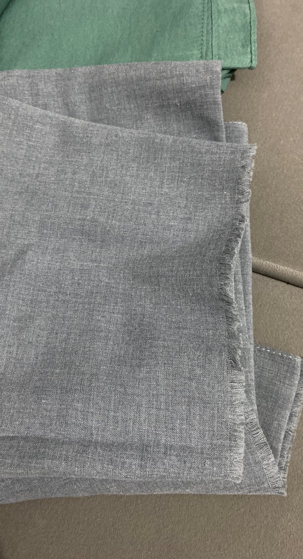 Gri Keten Rahat Kadın Şal - Görsel 3