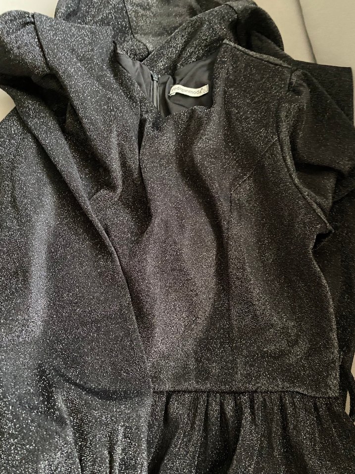 Parlak uzun elbise belden oturtmalı temiz sorunsuz yeni sayılır - Görsel 5