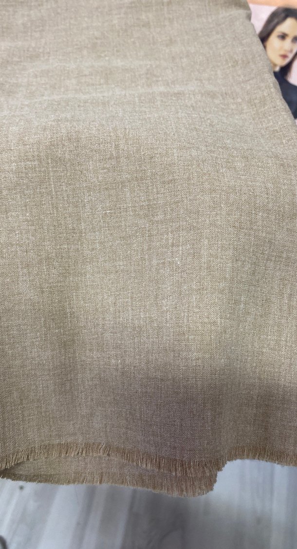Bej Keten Kadın Şal - Görsel 3