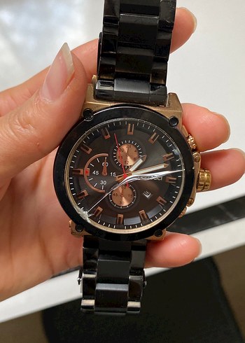 Siyah Minimalist Erkek Biker Saat - Görsel 2