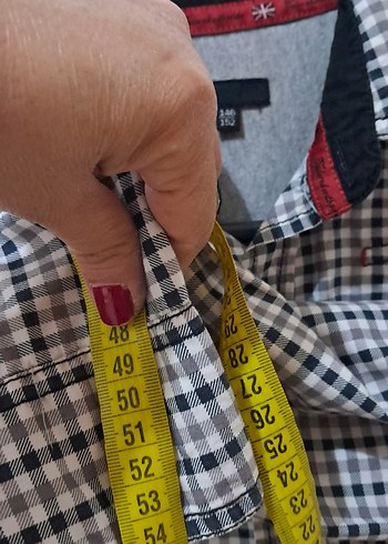 Erkek Çocuk Gri Kareli Uzun Kollu Gömlek - Görsel 6