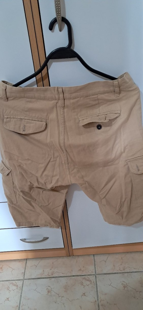 Erkek Bej Süet Mini Şort - Görsel 3