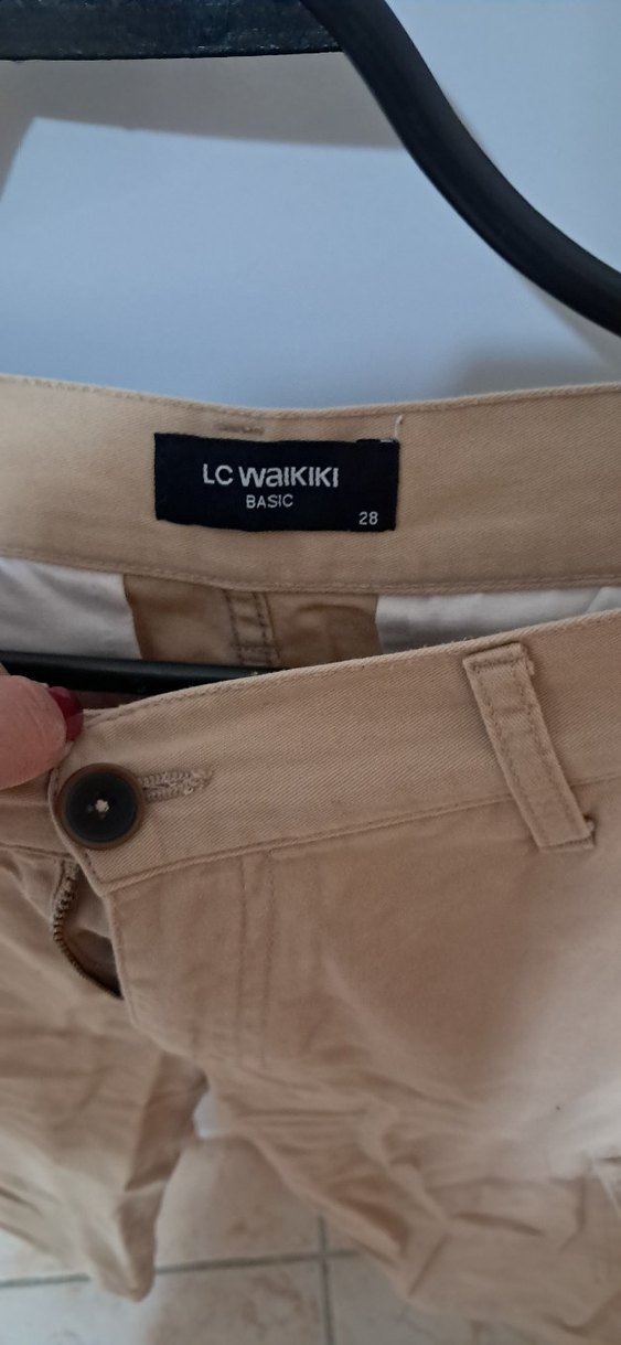 Erkek Bej Süet Mini Şort - Görsel 2