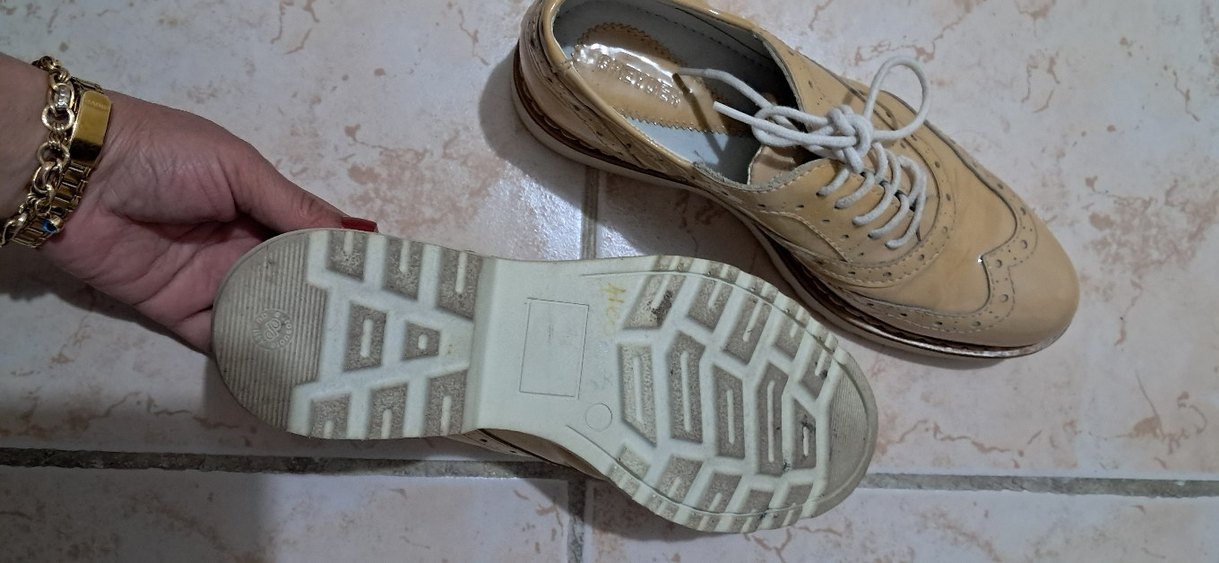 Bej Rugan Kadın Oxford Ayakkabı - Görsel 3