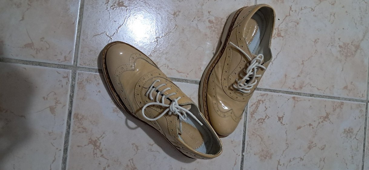 Bej Rugan Kadın Oxford Ayakkabı - Görsel 4