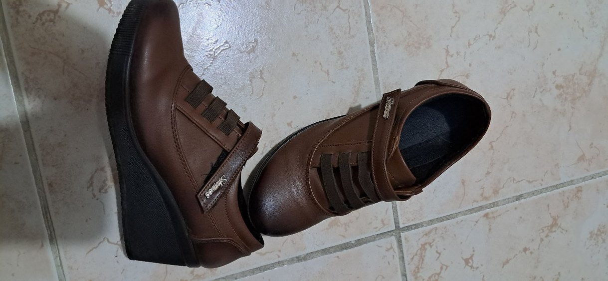 Kahverengi Kadın Deri Dolgu Topuklu Ayakkabı - Görsel 5