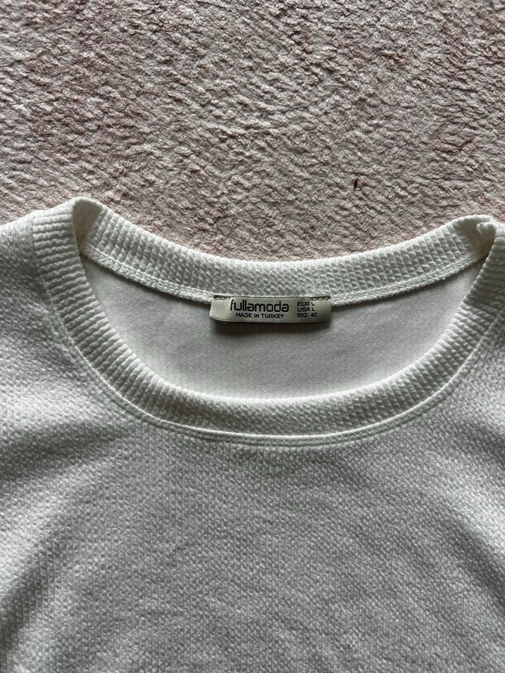 Nakışlı Gri Kadın Uzun Kollu Triko Sweatshirt - Görsel 3