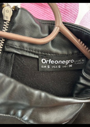 Siyah Deri Kadın Biker Ceket - Görsel 5